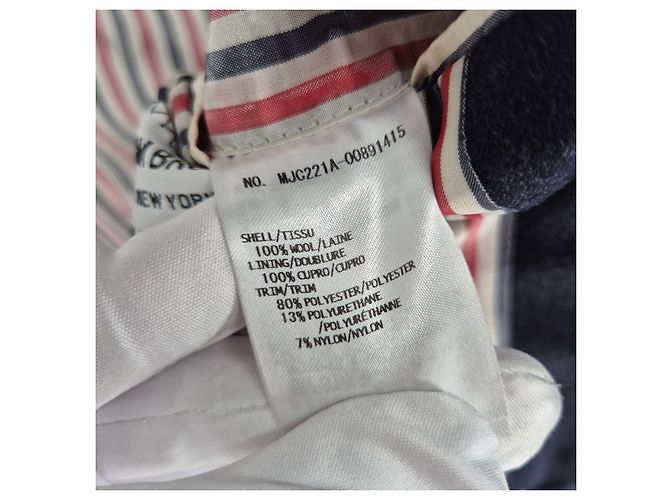 Thom Browne Three-Striped Arm Band Wool Blazer Jacket Navy - view 7