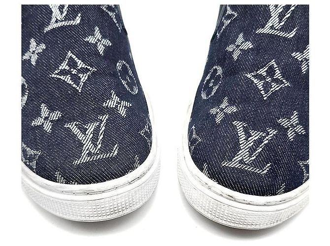 Louis Vuitton Monogram Denim Tempo Slip-On Sneaker Mehrfarben - vista 3