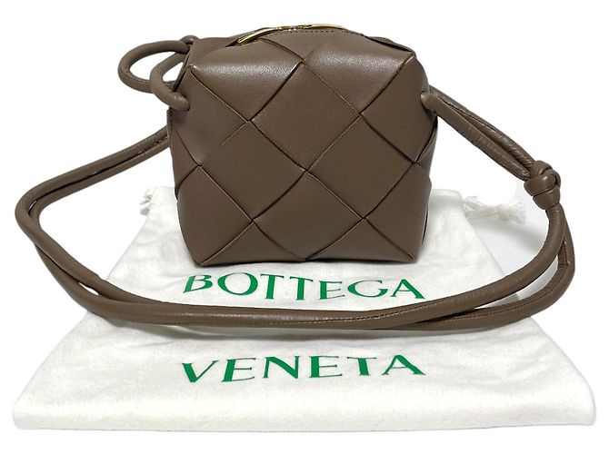 Bottega Veneta Borsa a tracolla Intrecciato Mini Cassette Camera Marrone - vista 6
