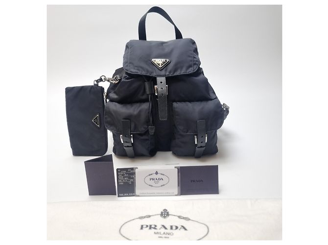 Prada Re-Nylon Rucksack mit Etui (Top Qualität, Komplettset) Schwarz - Ansicht 2