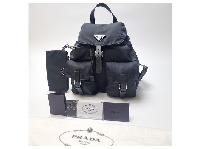 Prada Re-Nylon Rucksack mit Etui (Top Qualität, Komplettset) Schwarz - Ansicht 3