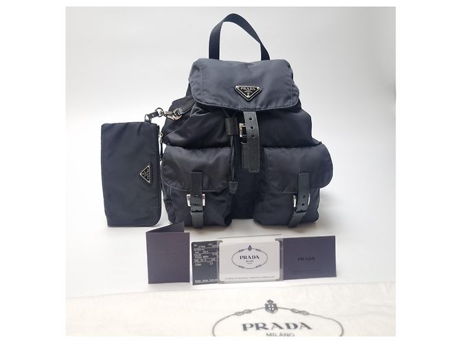 Prada Re-Nylon Rucksack mit Etui (Top Qualität, Komplettset) Schwarz - Ansicht 4