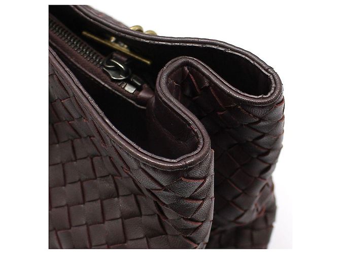 Bottega Veneta Borsa shopper a tracolla Intrecciato Burgundy media Rosso - vista 10