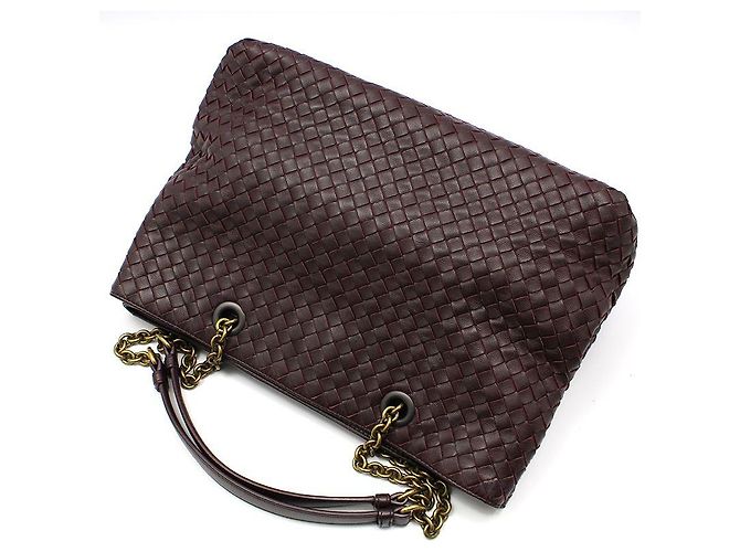 Bottega Veneta Borsa shopper a tracolla Intrecciato Burgundy media Rosso - vista 4