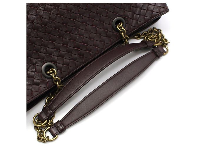 Bottega Veneta Borsa shopper a tracolla Intrecciato Burgundy media Rosso - vista 6