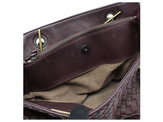 Bottega Veneta Borsa shopper a tracolla Intrecciato Burgundy media Rosso - vista 8