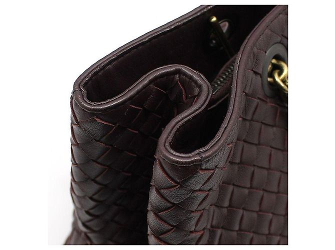 Bottega Veneta Borsa shopper a tracolla Intrecciato Burgundy media Rosso - vista 9