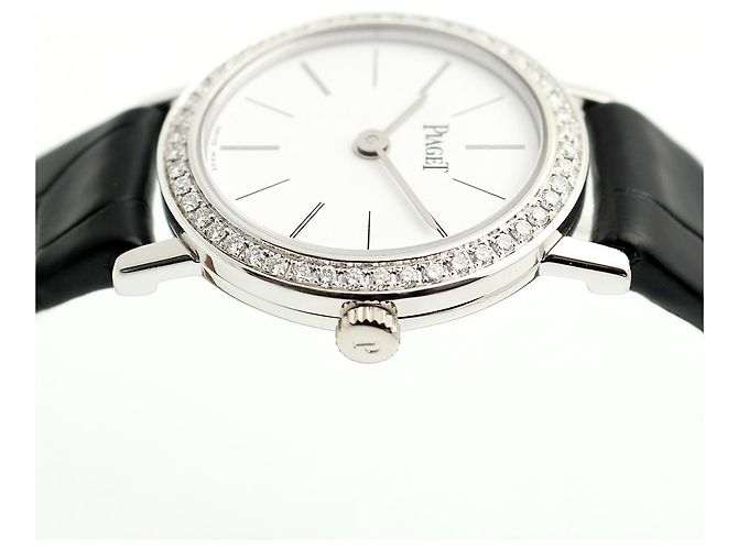 Piaget Altiplano Origin Small Damenarmbanduhr aus Weißgold und Diamanten Quarz - Ansicht 12
