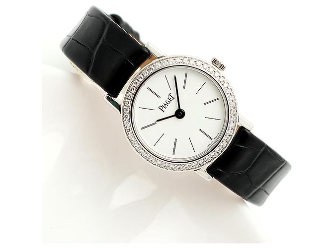 Piaget Altiplano Origin Small Damenarmbanduhr aus Weißgold und Diamanten Quarz - Ansicht 17
