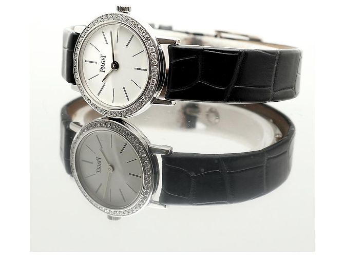 Piaget Altiplano Origin Small Damenarmbanduhr aus Weißgold und Diamanten Quarz - Ansicht 19