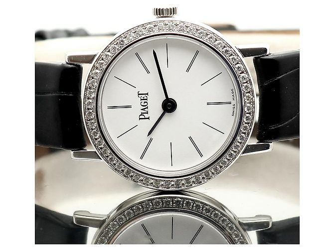 Piaget Altiplano Origin Small Damenarmbanduhr aus Weißgold und Diamanten Quarz - Ansicht 20