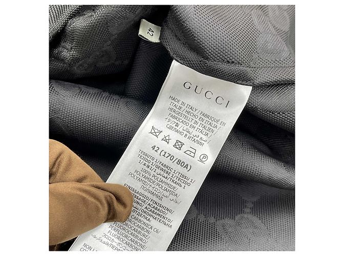 Gucci Giacca con cappuccio e zip in nylon GG Supreme Nero - vista 10