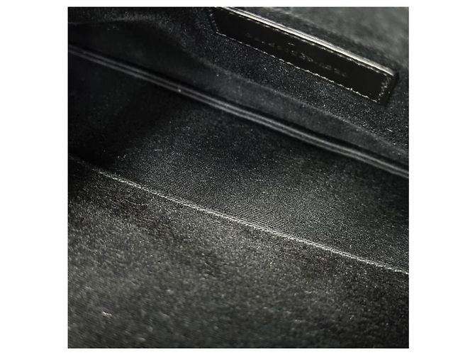 Saint Laurent Clutch in pelle monogramma total black Nero - vista 6