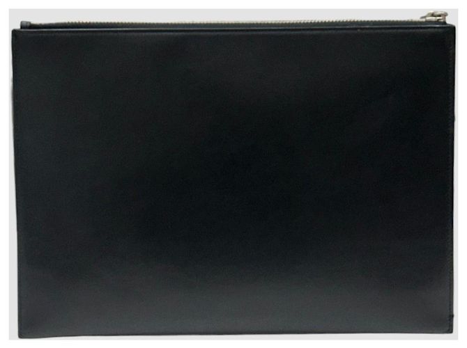 Saint Laurent Clutch in pelle monogramma total black Nero - vista 8