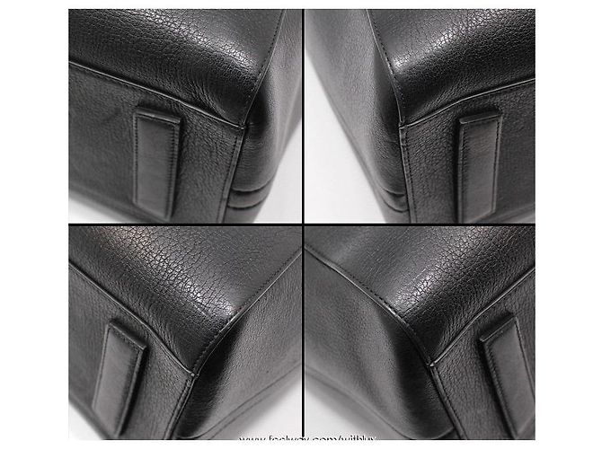 Givenchy Bolsa de ombro Medium em pele de cabra preta e prata Preto - vista 6