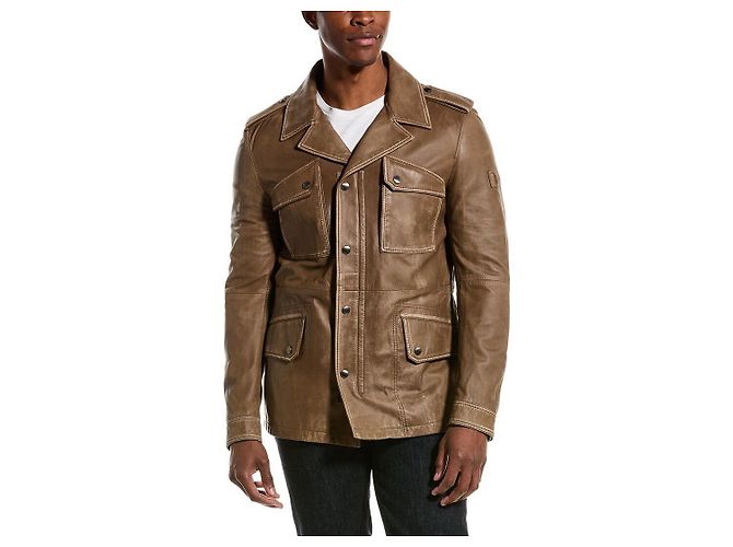 Tod's Refurbished Stone Wash Wachslederjacke Braun - Ansicht 3