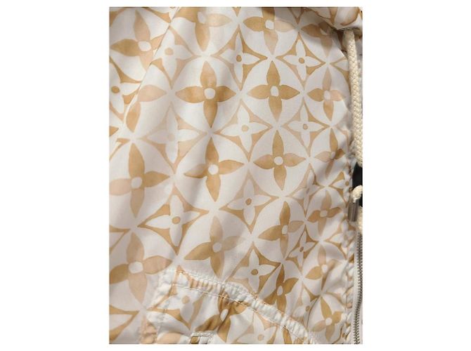 Louis Vuitton Parka corta Monogram Champaign Flower Tile Bianco - vista 4