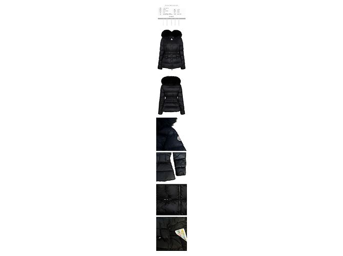 Jaqueta acolchoada Moncler BOED com capuz e acabamento em shearling Preto - vista 2