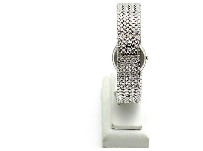 Piaget Tradition Vintage Damenuhr Extremely Oval Emerald Diamond White Gold Manuell Weiß - Ansicht 6