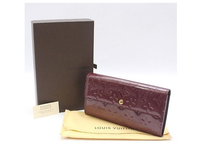 Louis Vuitton Cartera Long Sarah Monogram Vernis Púrpura - vista 2