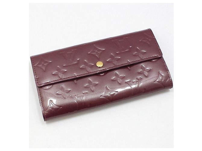 Louis Vuitton Cartera Long Sarah Monogram Vernis Púrpura - vista 3