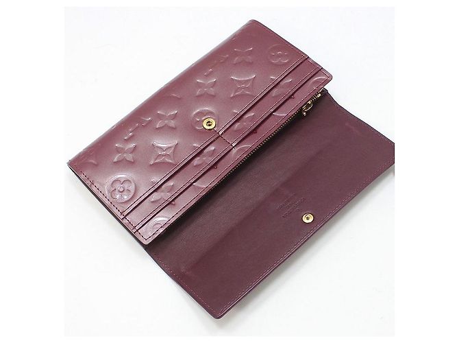 Louis Vuitton Cartera Long Sarah Monogram Vernis Púrpura - vista 7