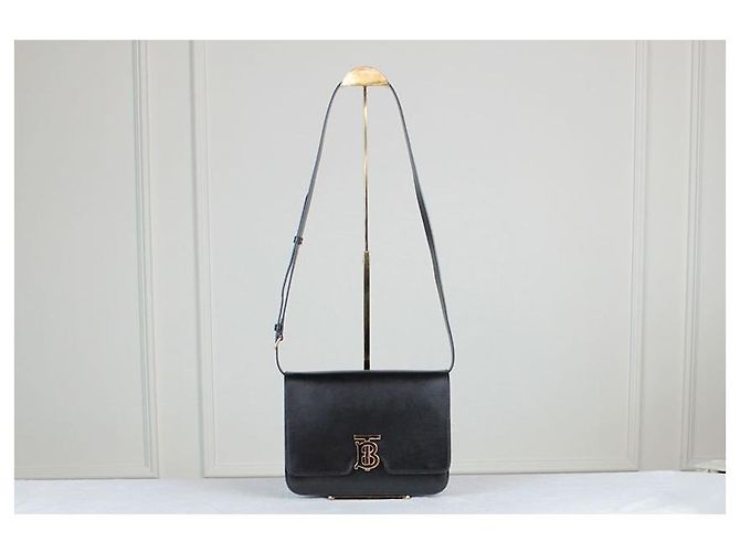 Burberry Borsa a tracolla TB Logo in pelle di vitello oro - vista 11