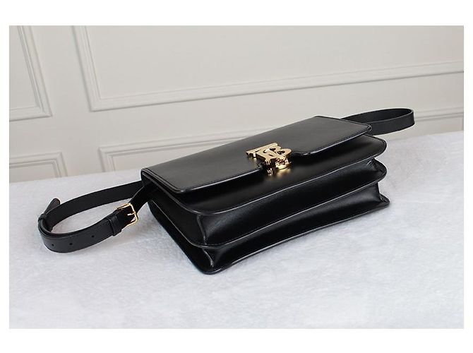 Burberry Borsa a tracolla TB Logo in pelle di vitello oro - vista 5