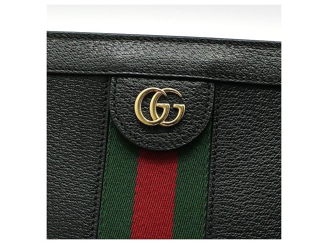 Gucci Borsa a tracolla Ophidia GG Black Gold Logo Chain Nero - vista 7