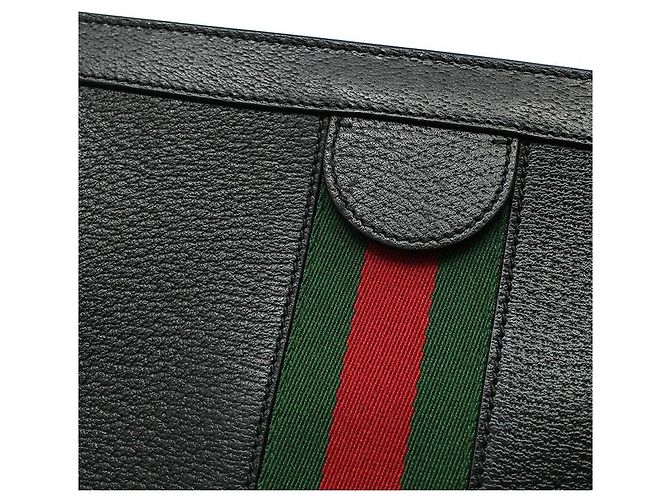 Gucci Borsa a tracolla Ophidia GG Black Gold Logo Chain Nero - vista 8
