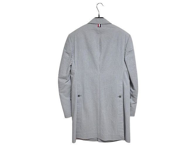 Thom Browne Seersucker-Mantel Braun - Ansicht 2