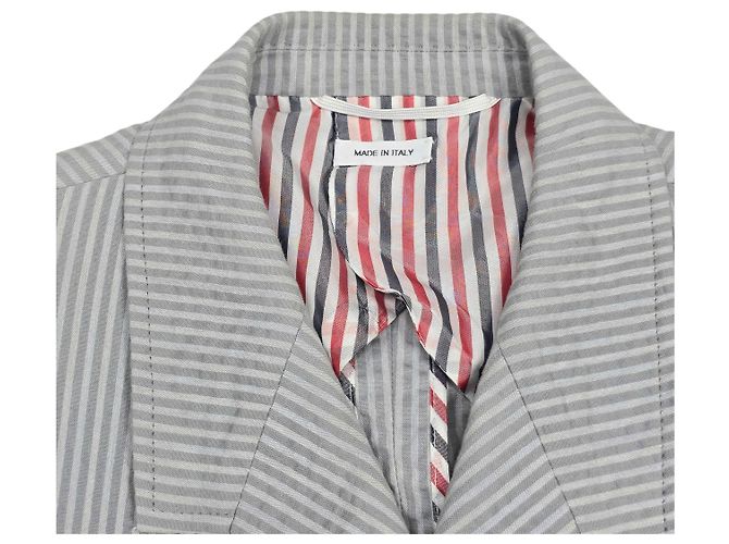 Thom Browne Seersucker-Mantel Braun - Ansicht 6