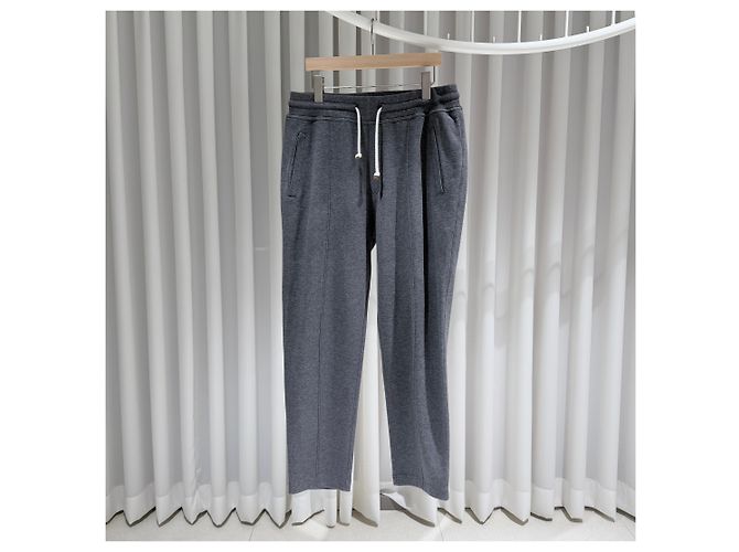 Brunello Cucinelli Baumwoll-Chino-Hose Grau Trainingshose Braun - Ansicht 2