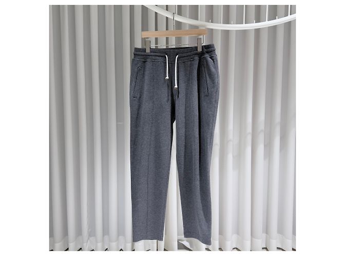 Brunello Cucinelli Baumwoll-Chino-Hose Grau Trainingshose Braun - Ansicht 3