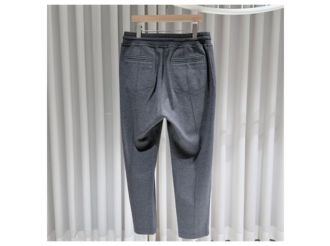 Brunello Cucinelli Baumwoll-Chino-Hose Grau Trainingshose Braun - Ansicht 6
