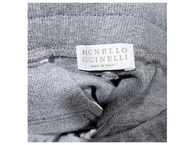 Brunello Cucinelli Baumwoll-Chino-Hose Grau Trainingshose Braun - Ansicht 7