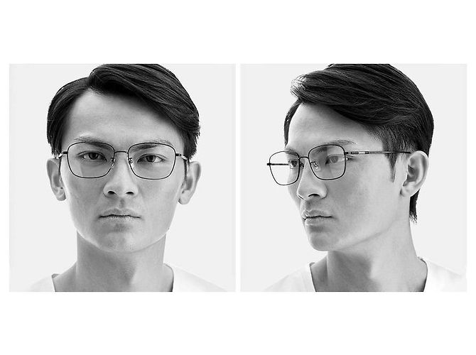 Hugo Boss Titanium Eyeglass Frame AOZ Lightweight Gold Frame Large Size Orange - view 3
