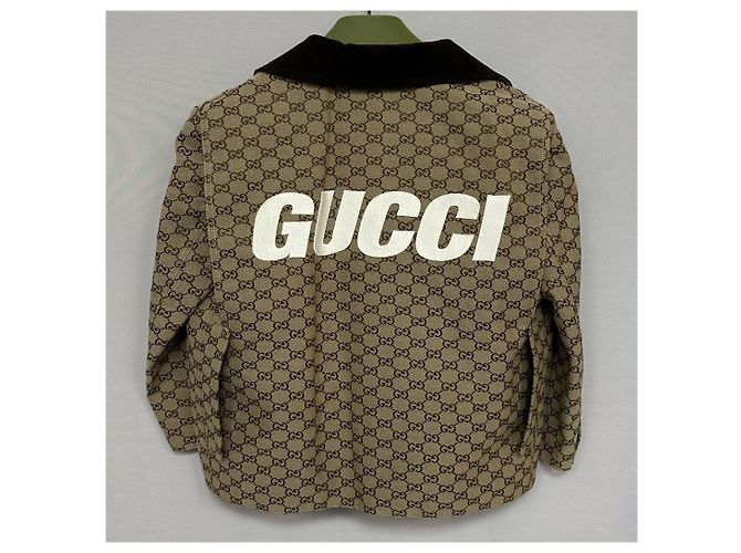 Gucci Abrigo de mezcla de algodón y lona GG Multicolor - vista 3