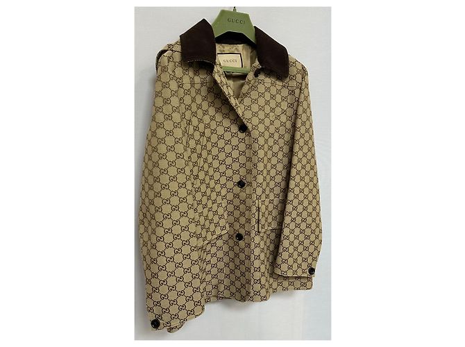 Gucci Abrigo de mezcla de algodón y lona GG Multicolor - vista 4