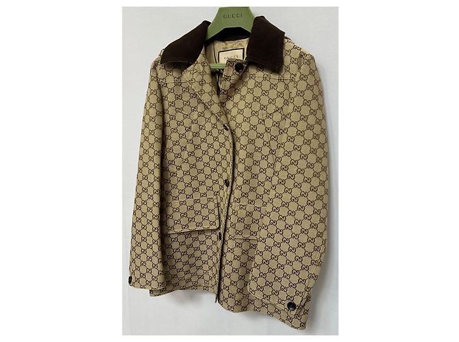 Gucci Abrigo de mezcla de algodón y lona GG Multicolor - vista 5