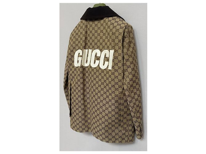 Gucci Abrigo de mezcla de algodón y lona GG Multicolor - vista 6