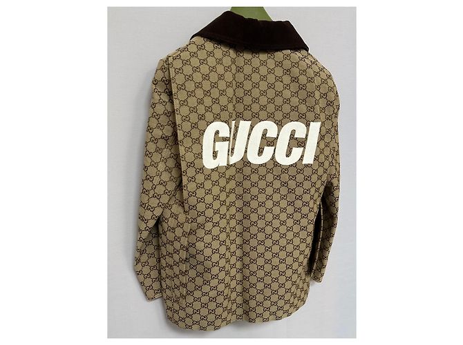 Gucci Abrigo de mezcla de algodón y lona GG Multicolor - vista 7