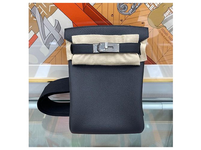 Hermès Kelly Hackado PM Black Silver Stamp Nero - vista 2