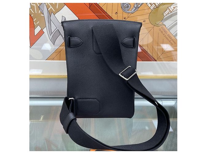 Hermès Kelly Hackado PM Black Silver Stamp Nero - vista 5