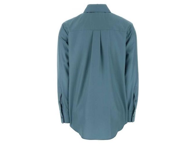 Fendi Seidenpopeline-Hemd Blau - Ansicht 4