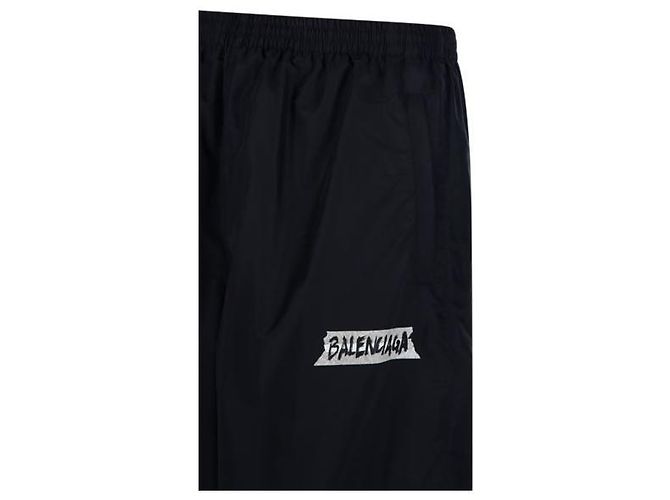 Balenciaga Pantaloni della tuta in cotone e nylon - vista 6