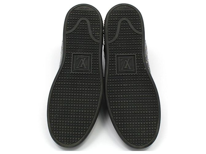 Louis Vuitton Sneakers in vernice nera con occhielli Nero - vista 6