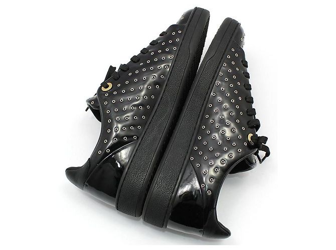 Louis Vuitton Sneakers in vernice nera con occhielli Nero - vista 7