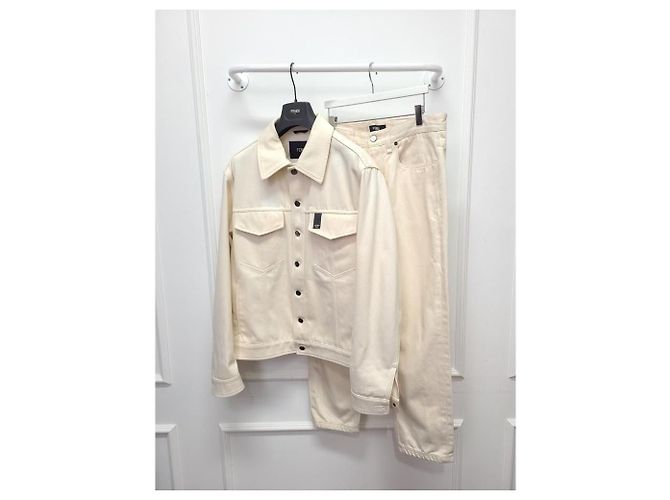 Fendi Denim-Hose mit weiß-cremefarbenem Logo-Patch - Ansicht 5