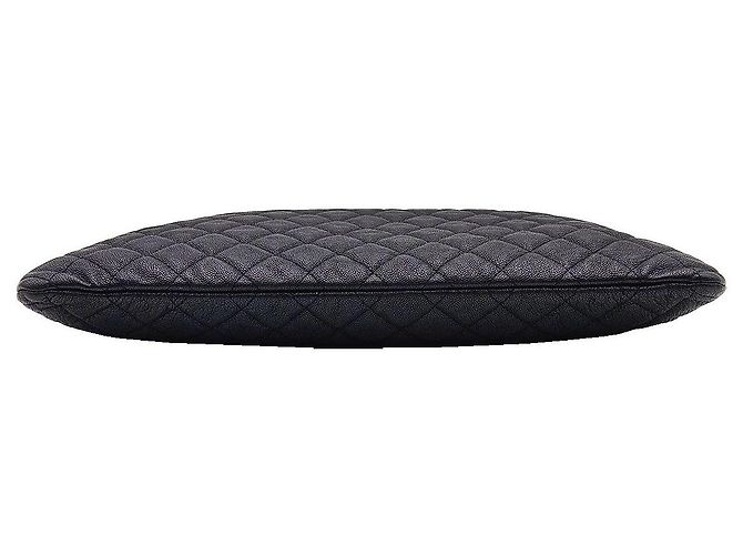 Chanel Pochette Large Boy en Métal Or Champagne Black Caviar Noir - vue 7